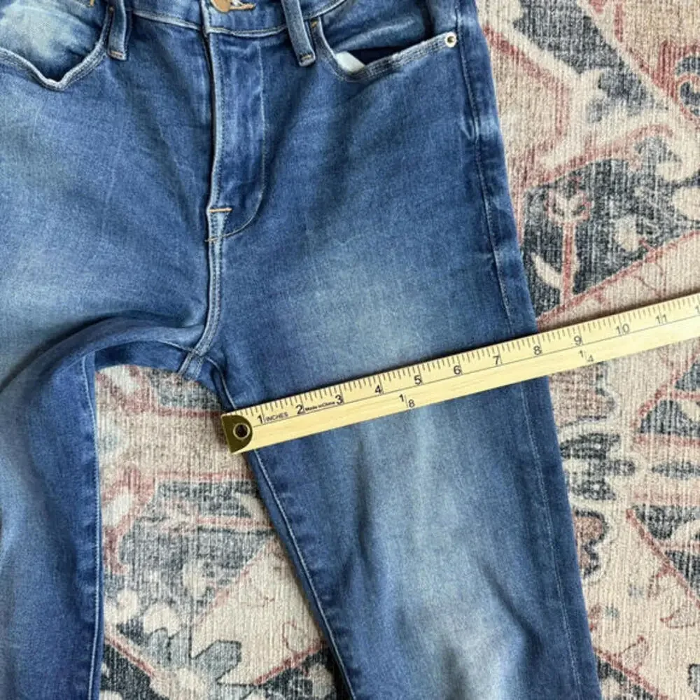 FRAME Le High Straight Blue Cotton Blend Denim‎ Jeans Womens 24